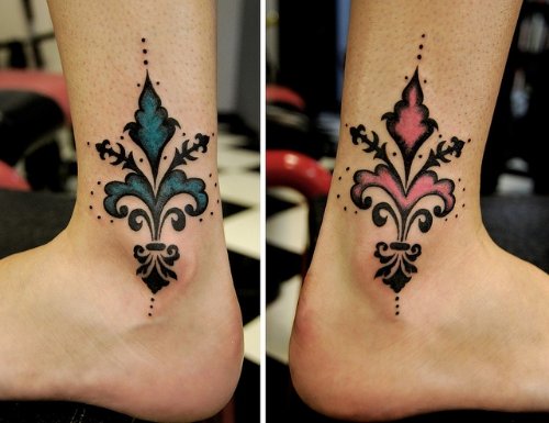 Great Fleur De Lis Tattoos On Ankle